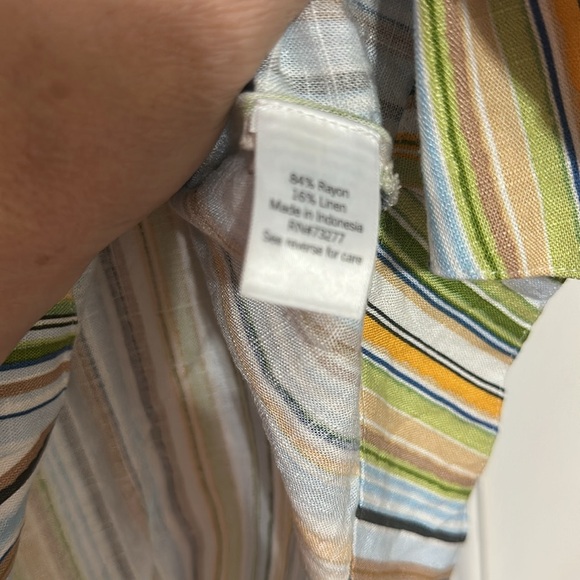 LC Lauren Conrad, striped blouse size medium - Picture 3 of 4